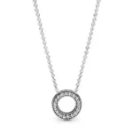 Ženska ogrlica od srebra u obliku manjeg kruga, 46 cm