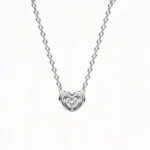 Ženska ogrlica od srebra u obliku duplog srca