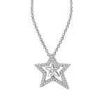 Ženska ogrlica od srebra u obliku zvijezde, 47 cm