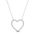 Ženska ogrlica od srebra u obliku praznog srca