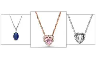 Zenska ogrlica od srebra sa različitim kamenom