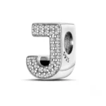 Privjesak za narukvicu, slovo J sa cirkonima