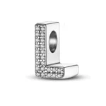 Privjesak za narukvicu, slovo L sa cirkonima