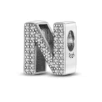 Privjesak za narukvicu, slovo N sa cirkonima