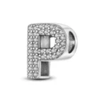 Privjesak za narukvicu, slovo P sa cirkonima