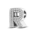 Privjesak za narukvicu, slovo R sa cirkonima