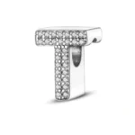 Privjesak za narukvicu, slovo T sa cirkonima