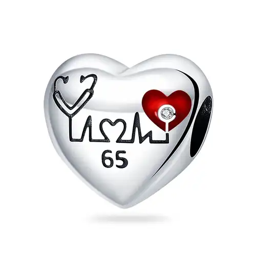 1-5-6-34 Privjesak za narukvicu, srce - Image 1