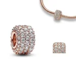 Privjesak za narukvicu, rose gold okrugli