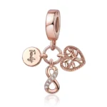 Privjesak za narukvicu, rose gold viseći porodica, mama, beba, baby, mom, family