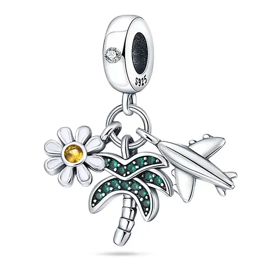 1-5-11-15- 550 Privjesak za narukvicu, viseći, palma, cvijet, putovanje, avion - Image 1