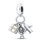 Privjesak za narukvicu, viseći, fotoaparat, putovanje, avion