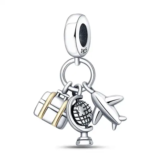 1-5-11-21- 550 Privjesak za narukvicu, viseći, fotoaparat, putovanje, avion - Image 1