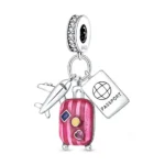 Privjesak za narukvicu, viseći, frozi kofer, putovanje, avion