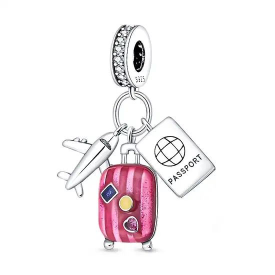 1-5-11-23- 550 Privjesak za narukvicu, viseći, frozi kofer, putovanje, avion - Image 1