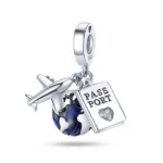 Privjesak za narukvicu, viseći putovanje, kofer, avion, pasoš