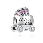 Privjesak za narukvicu, porodica - kolica - Its a girl
