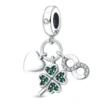 Privjesak za narukvicu, djetelina, potkovica za sreću