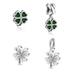 Privjesak za narukvicu, djetelina, potkovica za sreću