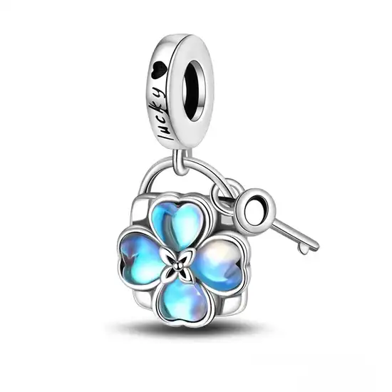 1-5-8-40-opt Privjesak za narukvicu, djetelina, potkovica za sreću - Image 1