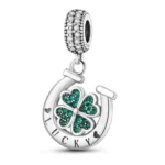 Privjesak za narukvicu, djetelina, potkovica za sreću