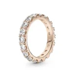 Ženski prsten rose gold, bijeli cirkon