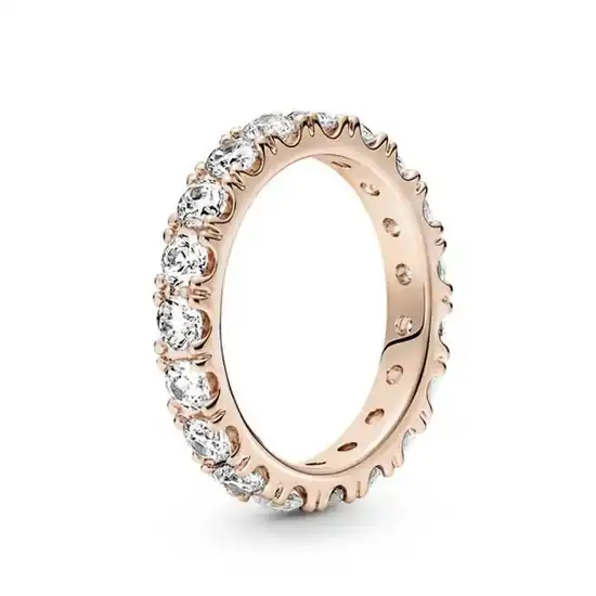 1-4-1-9-550 Ženski prsten rose gold, bijeli cirkon - Image 1