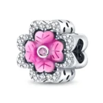 Privjesak za narukvicu, rozi veliki cvijet