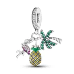 Privjesak za narukvicu viseći, palma, ananas
